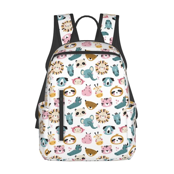 Xecao Cartoon Animals print Backpack For women men Aesthetic Lightweight Travel Daypack Simple Cute Backpack For Bookbag