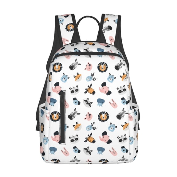Xecao Cartoon Animals print Backpack For women men Aesthetic Lightweight Travel Daypack Simple Cute Backpack For Bookbag