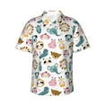 thumbnail image 1 of Xecao Cartoon Animals print Hawaiian shirt - a stylish short-sleeve button-down for men, perfect for casual beach and tropical outings., 1 of 9
