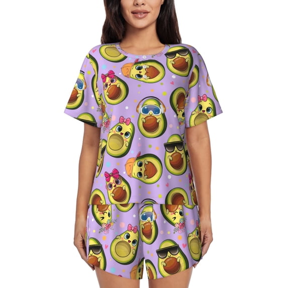 Xecao Cartoon Avocados print Swimsuit for women, Summer-ready, sporty style.Quick-dry fabric. Many sizes & colors.