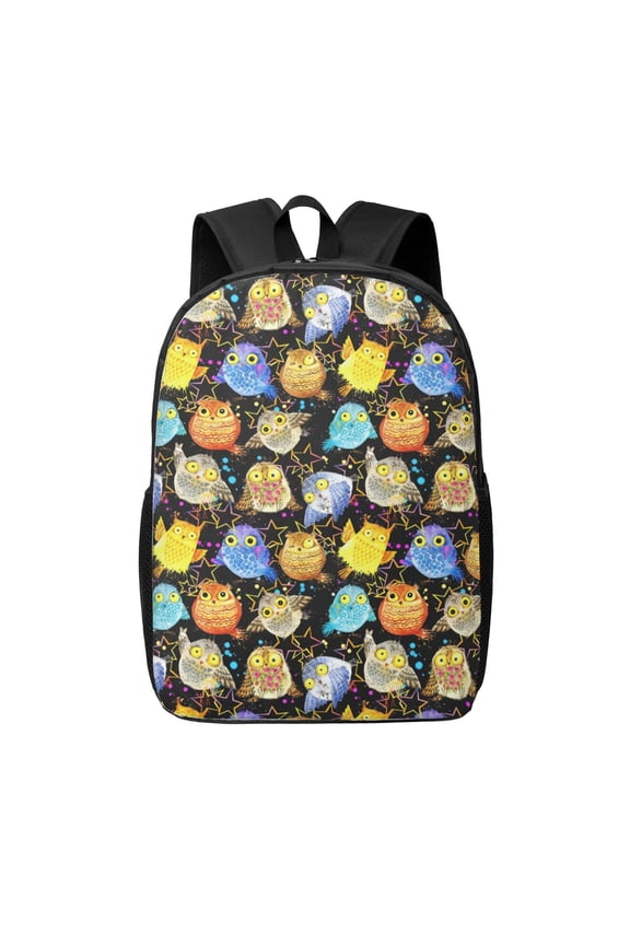 Cartoon Bird Owl print Travel Backpack, Large Computer Backpack for Men Women, College School Rucksack Book Bag