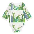 thumbnail image 1 of Xecao Cartoon Cactus Print Baby unisex-baby Cotton Long-sleeve Bodysuits-2 Years, 1 of 6