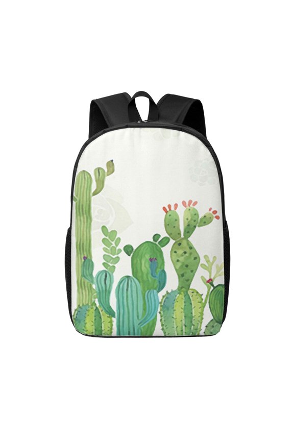 Cartoon Cactus print Travel Backpack, Large Computer Backpack for Men Women, College School Rucksack Book Bag