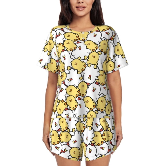 Xecao Cartoon Chicken print Swimsuit for women, Summer-ready, sporty style.Quick-dry fabric. Many sizes & colors.
