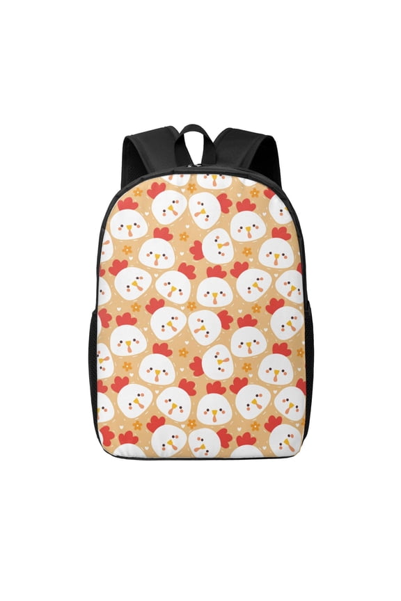Cartoon Chicken print Travel Backpack, Large Computer Backpack for Men Women, College School Rucksack Book Bag