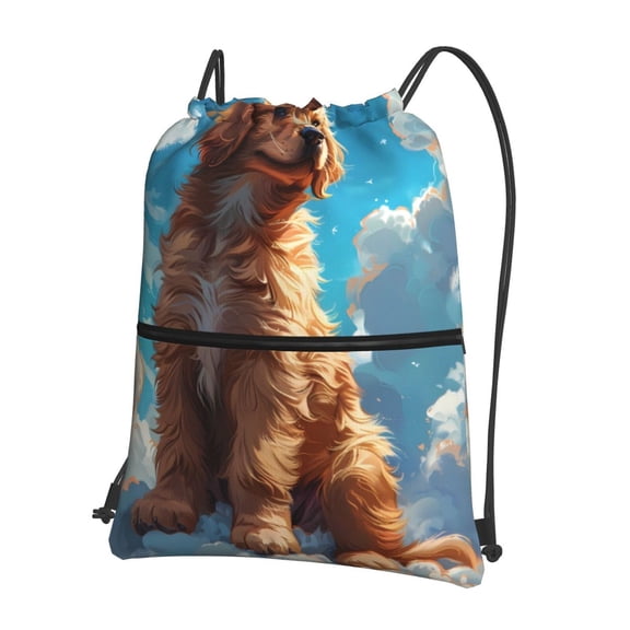 Xecao Cartoon Cloud Puppy for Drawstring Bags,Pull String Backpack Bags,String Bag Sackpack