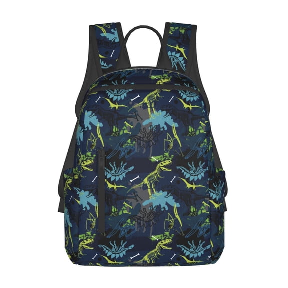 Xecao Cartoon Dinosaur print Backpack For women men Aesthetic Lightweight Travel Daypack Simple Cute Backpack For Bookbag