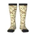 thumbnail image 1 of Xecao Cartoon Dinosaurs print thigh-high socks, crafted for both men and women with a stretchy, high-opaque design perfect for daily wear, 1 of 6