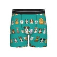thumbnail image 1 of Xecao Cartoon Dogs Print Boxer Briefs for Men's Stretch Moisture-Wicking Underwear, Mid-Rise Classics breathable fabric, 1 of 7