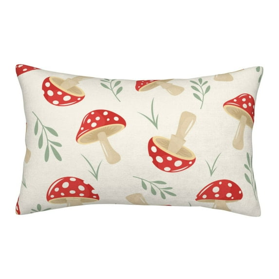 Xecao Cartoon Flat Mushrooms for Decorative Throw Pillow Case for Couch,Sofa or Bed Set,Pillow Cover for Sofa Home Decor Ideal Gift-20"x30"