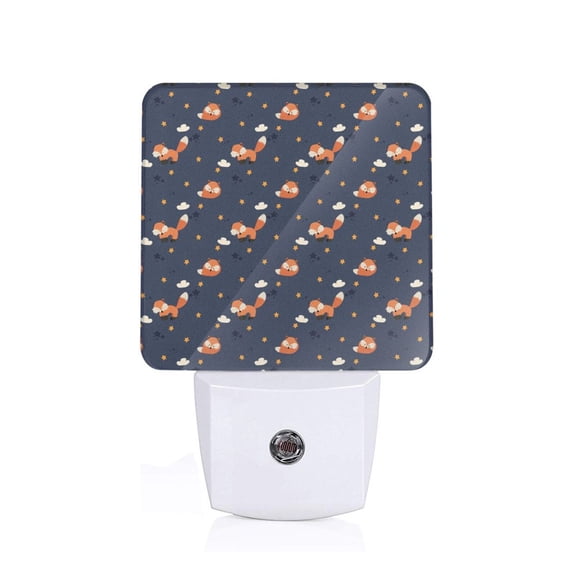 Xecao Cartoon Fox for Night Light - a Wall-mounted LED Fixture with A Dusk-to-dawn Sensor, Ideal for Bedrooms, Bathrooms, Hallways, and Kitchens-US