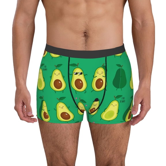 Xecao Cartoon Fruit 1 Print Men's Underwear Boxer Briefs Pack - Your ComfortSoft, Moisture-Wicking, and Breathable Choice for Men's Underwear-XX-Large