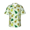thumbnail image 1 of Xecao Cartoon Fruit print Hawaiian shirt - a stylish short-sleeve button-down for men, perfect for casual beach and tropical outings., 1 of 9