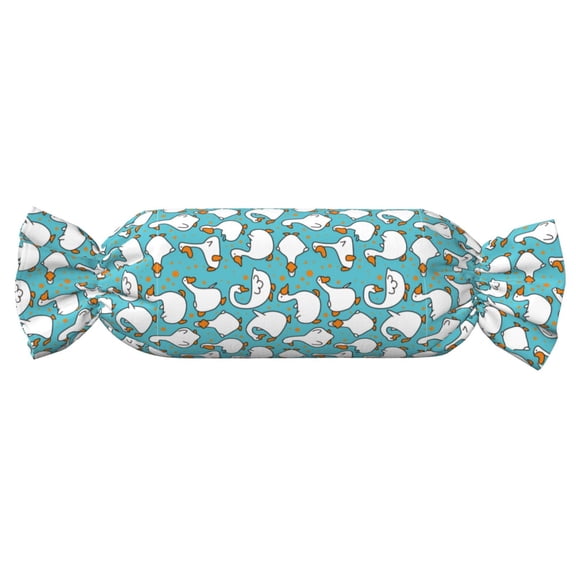 Xecao Cartoon Funny Goose Print+Candy-Inspired Plush Pillow for Men Women Suitable for Beds, Sofas, Game Rooms Drawstring Closure