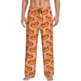 thumbnail image 1 of Xecao Cartoon Hot Dog Print Men's Straight Lounge Pajama Pants - The Ultimate in Comfortable Sleepwear-Small, 1 of 6