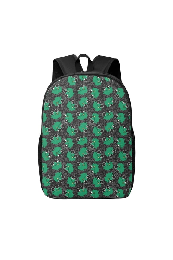 Cartoon Kawaii Frogs print Travel Backpack, Large Computer Backpack for Men Women, College School Rucksack Book Bag