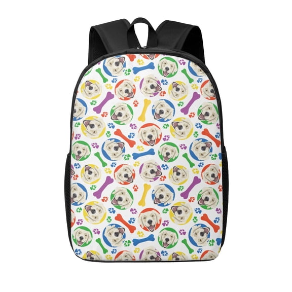 Xecao Cartoon Labrador Retriever print Travel Backpack, Large Computer Backpack for Men Women, College School Rucksack Book Bag
