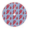 thumbnail image 1 of Xecao Cartoon Lobsters 2 Pattern Christmas Tree Skirt Holiday Part Decorations for Christmas Tree, Farmhouse Christmas Decor Xmas Holiday Home Party Decorations-30", 1 of 6