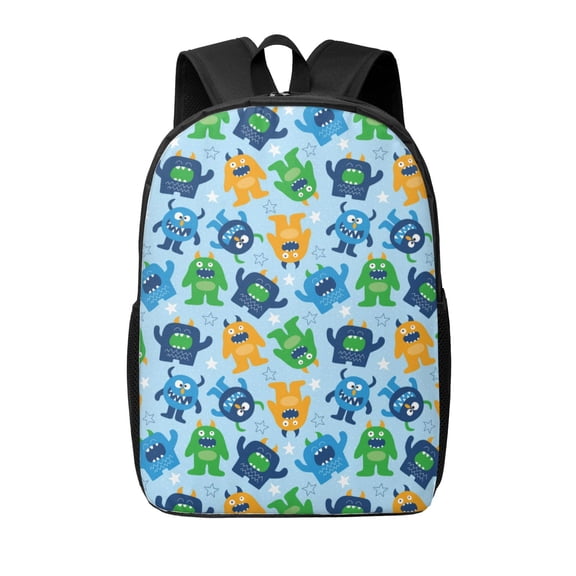 Xecao Cartoon Monster print Travel Backpack, Large Computer Backpack for Men Women, College School Rucksack Book Bag