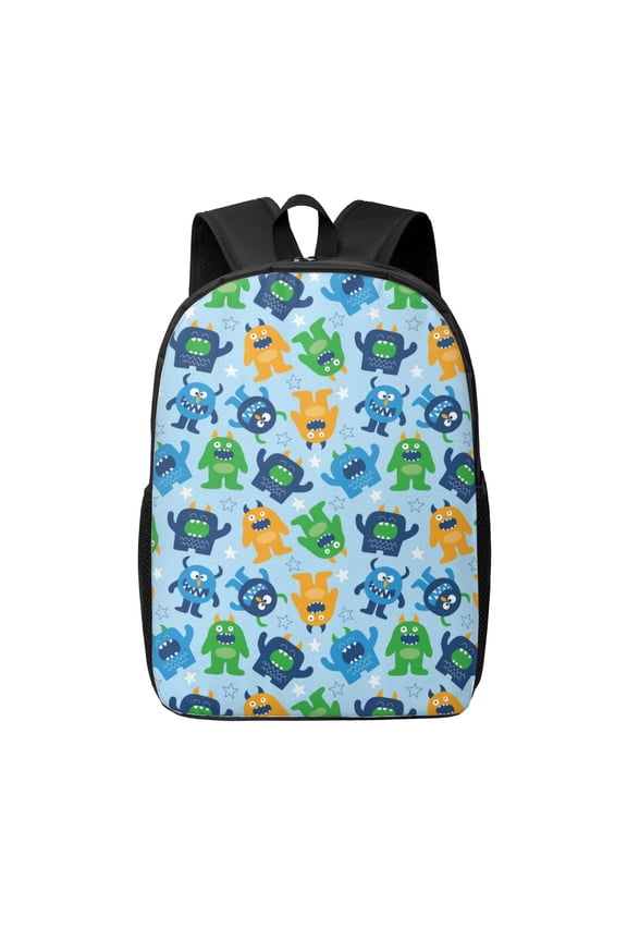 Cartoon Monster print Travel Backpack, Large Computer Backpack for Men Women, College School Rucksack Book Bag