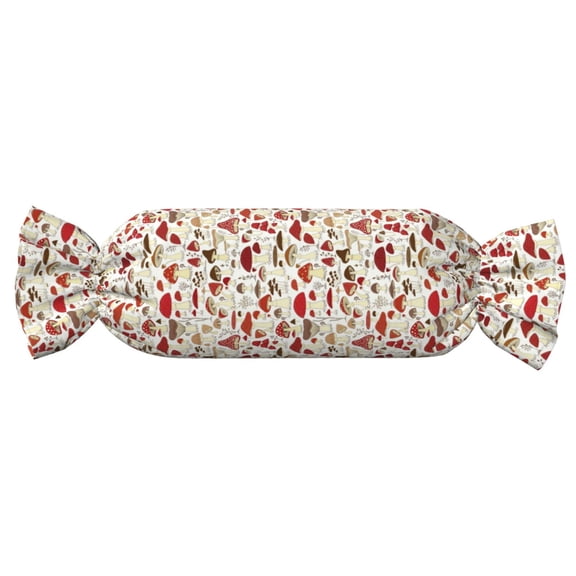 Xecao Cartoon Mushrooms Print+Candy-Inspired Plush Pillow for Men Women Suitable for Beds, Sofas, Game Rooms Drawstring Closure