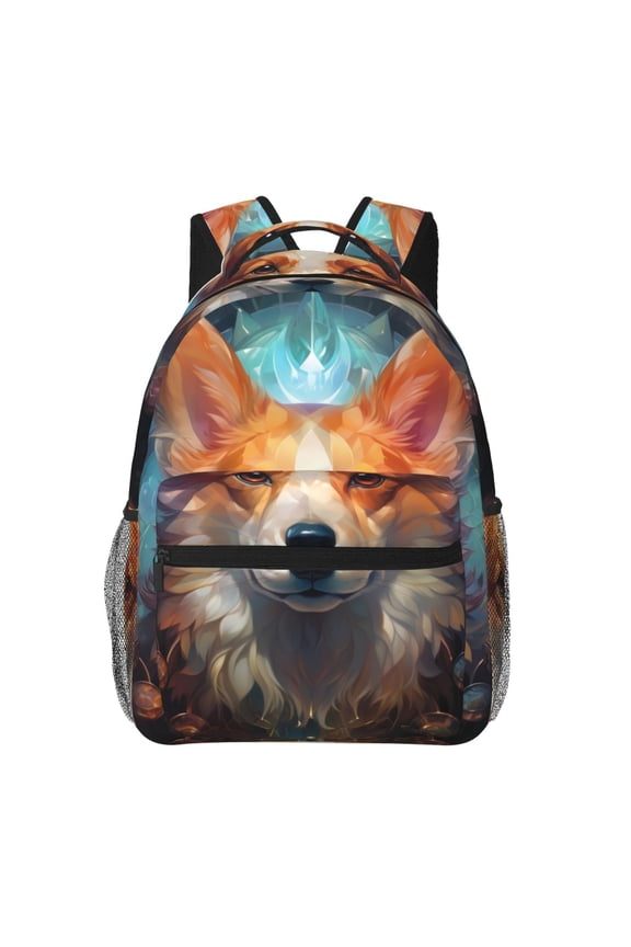 Cartoon Pattern Corgi Backpack, a stylish and functional choice for both men and women, is the perfect basic bookbag for college, work, or travel
