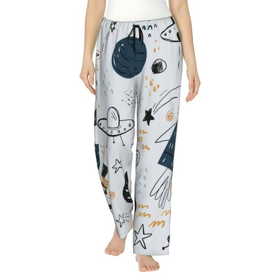 Xecao Cartoon Planets Women's Straight Lounge Pajama Pants: The Epitome of Relaxed Sleepwear