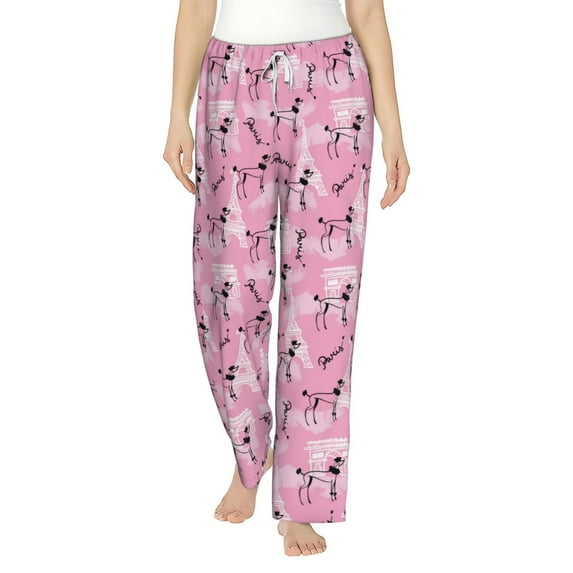 Xecao Cartoon Poodle Dog Women's Straight Lounge Pajama Pants: The Epitome of Relaxed Sleepwear