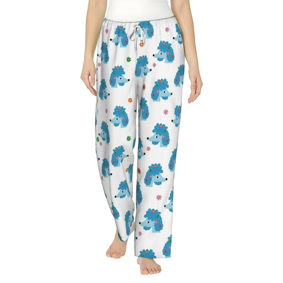Xecao Cartoon Poodle Dog Women's Straight Lounge Pajama Pants: The Epitome of Relaxed Sleepwear