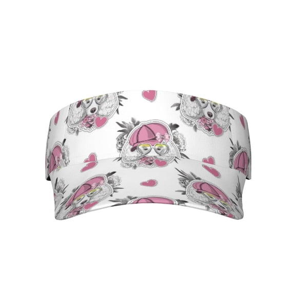 Xecao Cartoon Poodle Dog for Adult Sun Cap offers versatile sun protection with adjustable Velcro for a secure fit.