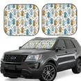 thumbnail image 1 of Xecao Cartoon Poodle Dog for Foldable Car Sun Shades (2-Pack) offer sun protection with an easy-fold design for convenient windshield shading., 1 of 1
