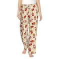 thumbnail image 1 of Xecao Cartoon Popcorn Women's Straight Lounge Pajama Pants: The Epitome of Relaxed Sleepwear, 1 of 9