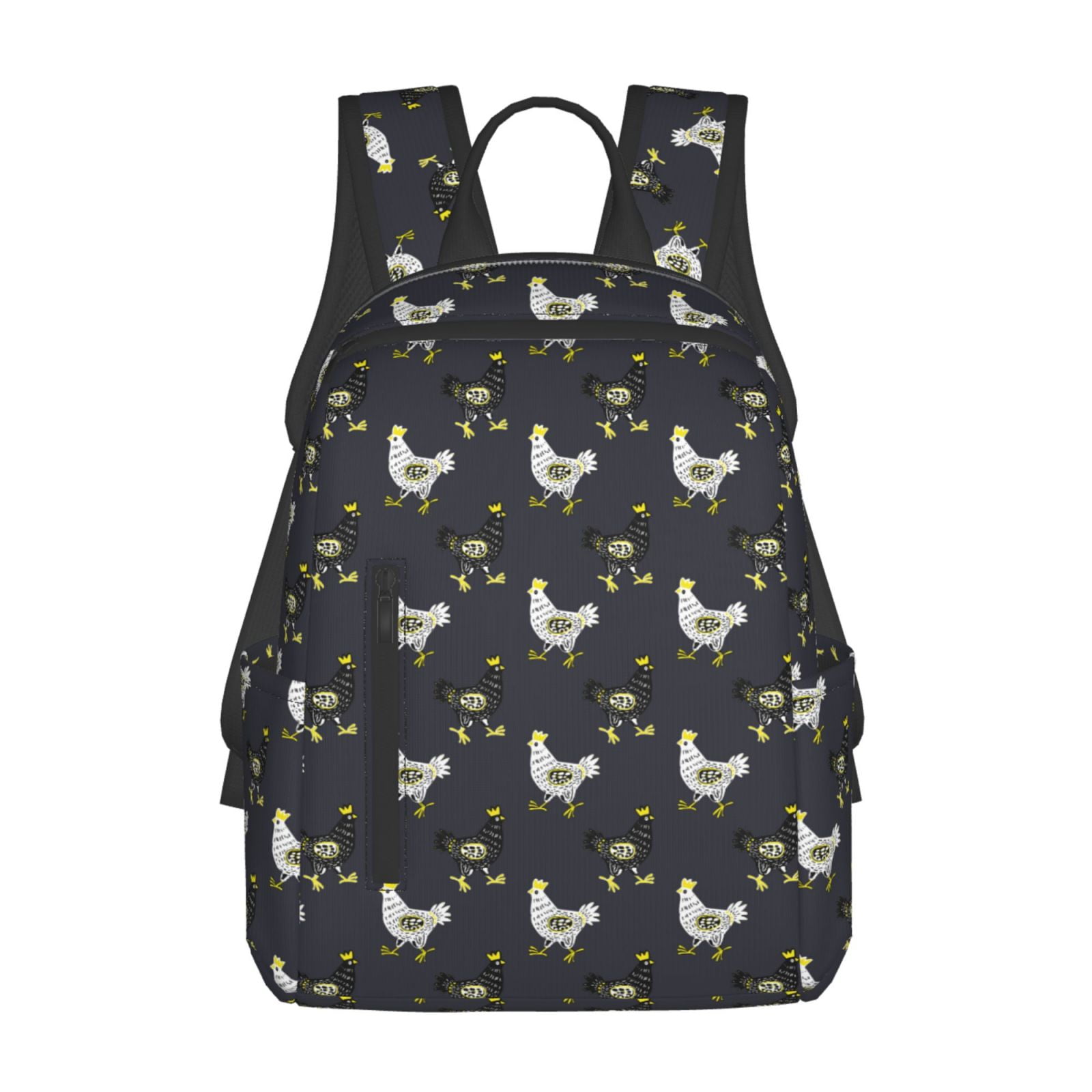 Rooster Blue Pattern Print Backpack
