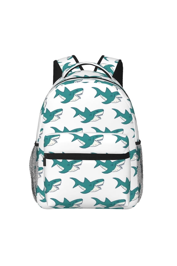 Cartoon Shark Backpack, a stylish and functional choice for both men and women, is the perfect basic bookbag for college, work, or travel