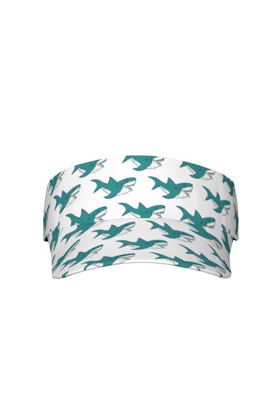Cartoon Shark for Adult Sun Cap offers versatile sun protection with adjustable Velcro for a secure fit.