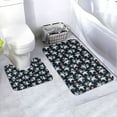 thumbnail image 1 of Xecao Cartoon Sharks 2-Piece Vintage Seamless Anti-Skid Mat Set, featuring a stylish pattern for a safe and elegant toilet rug experience, 1 of 6