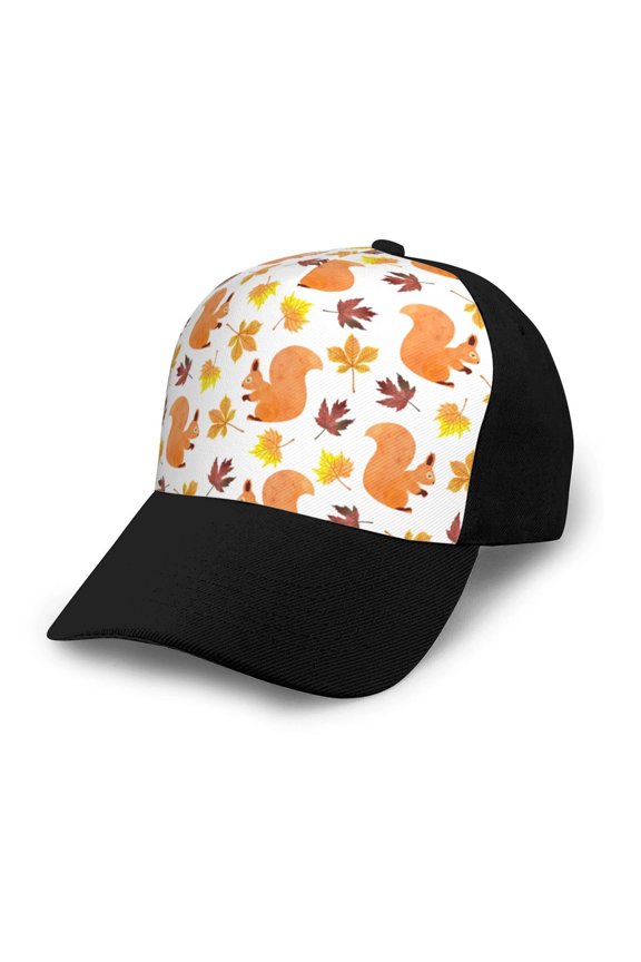 Cartoon Squirrel print unisex vintage washed baseball cap, a soft and adjustable hat perfect for any casual style.