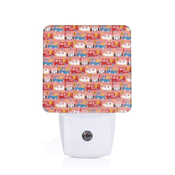 Xecao Cartoon with Traffic Elements for Night Light - a Wall-mounted LED Fixture with A Dusk-to-dawn Sensor, Ideal for Bedrooms, Bathrooms, Hallways, and Kitchens-US