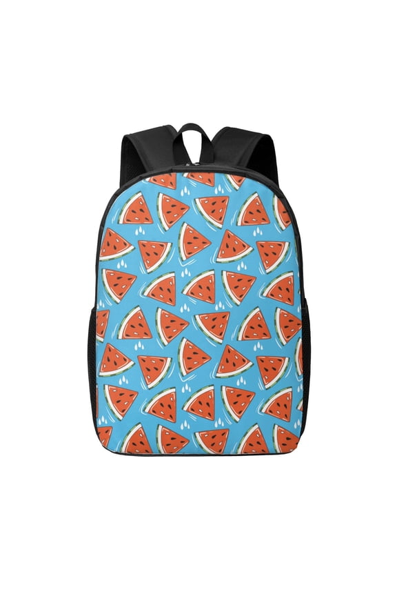 Cartoon Watermelon print Travel Backpack, Large Computer Backpack for Men Women, College School Rucksack Book Bag