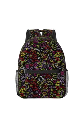 Casino Icons Travel Backpack: A spacious, stylish computer backpack ideal for men and women, perfect for college, school, or daily travels