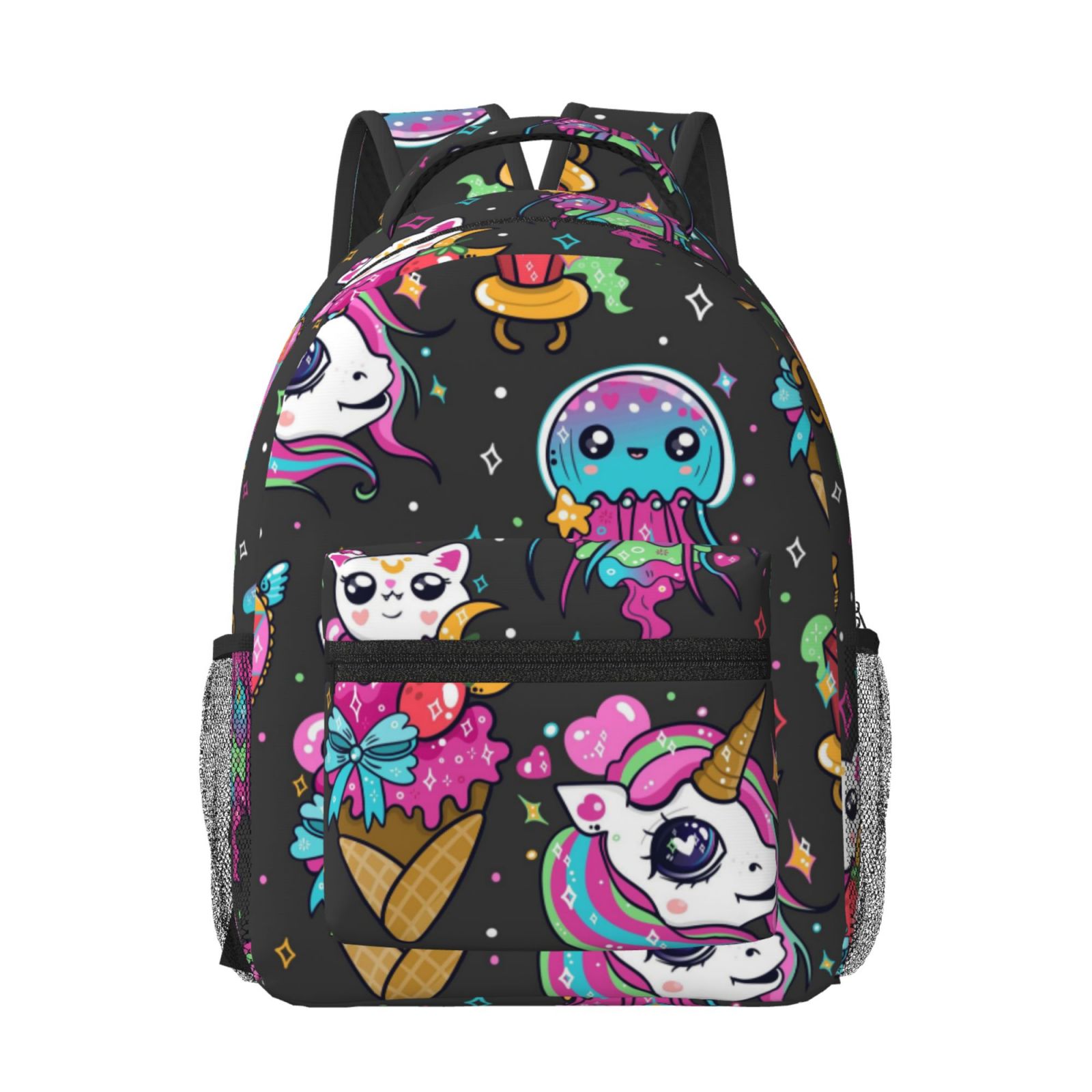 Xecao Cat Icecream Travel Backpack: A spacious, stylish computer backpack ideal for men and women, perfect for college, school, or daily travels