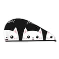 thumbnail image 1 of Xecao Cat Meow Print Hair Towel, Hair Turbans for Wet Hair, Drying Hair Wrap for Curly Hair Women,Coral Velvet Dry Hair Cap,Dry Hair Hat, 1 of 6