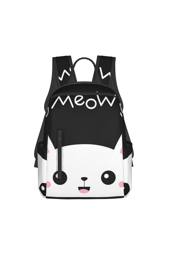 Cat Meow print Backpack For women men Aesthetic Lightweight Travel Daypack Simple Cute Backpack For Bookbag