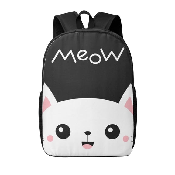 Xecao Cat Meow print Travel Backpack, Large Computer Backpack for Men Women, College School Rucksack Book Bag