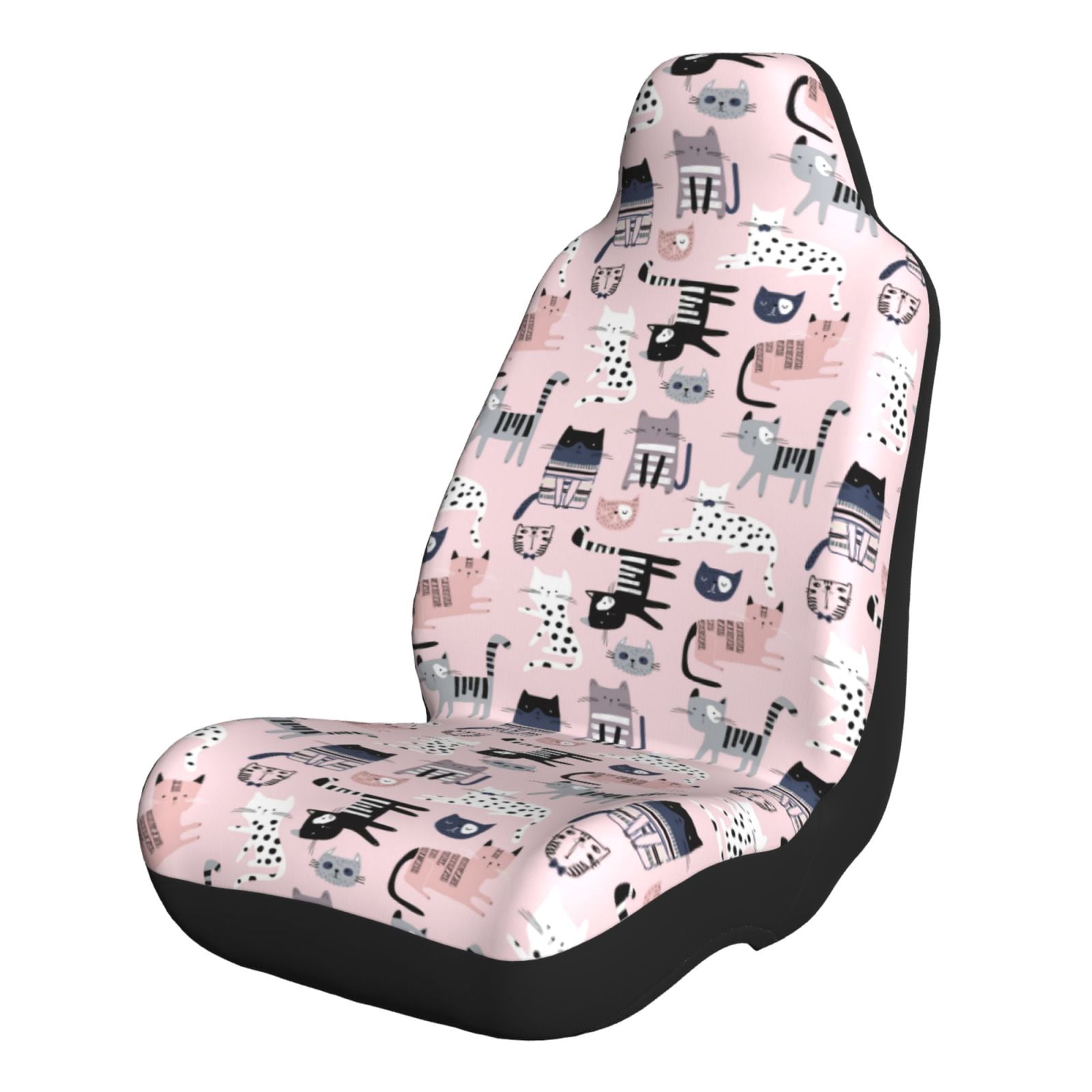 CAT FlexFit Black Gray Seat Covers For Cars, Trucks, & SUV - (2) Front Car Se... - Foto 6