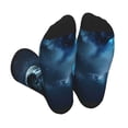 thumbnail image 1 of Xecao Celestial Ram Night Sky Print Crew Socks for Men and Women, Men's Soft Moisture-wicking Sock, 1 of 7