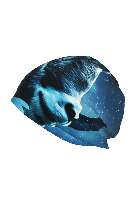 Celestial Ram Night Sky Print Knit Hat,Winter Beanie for Men Women, Beanie Soft Warm Ski Stocking Cuffed Cap