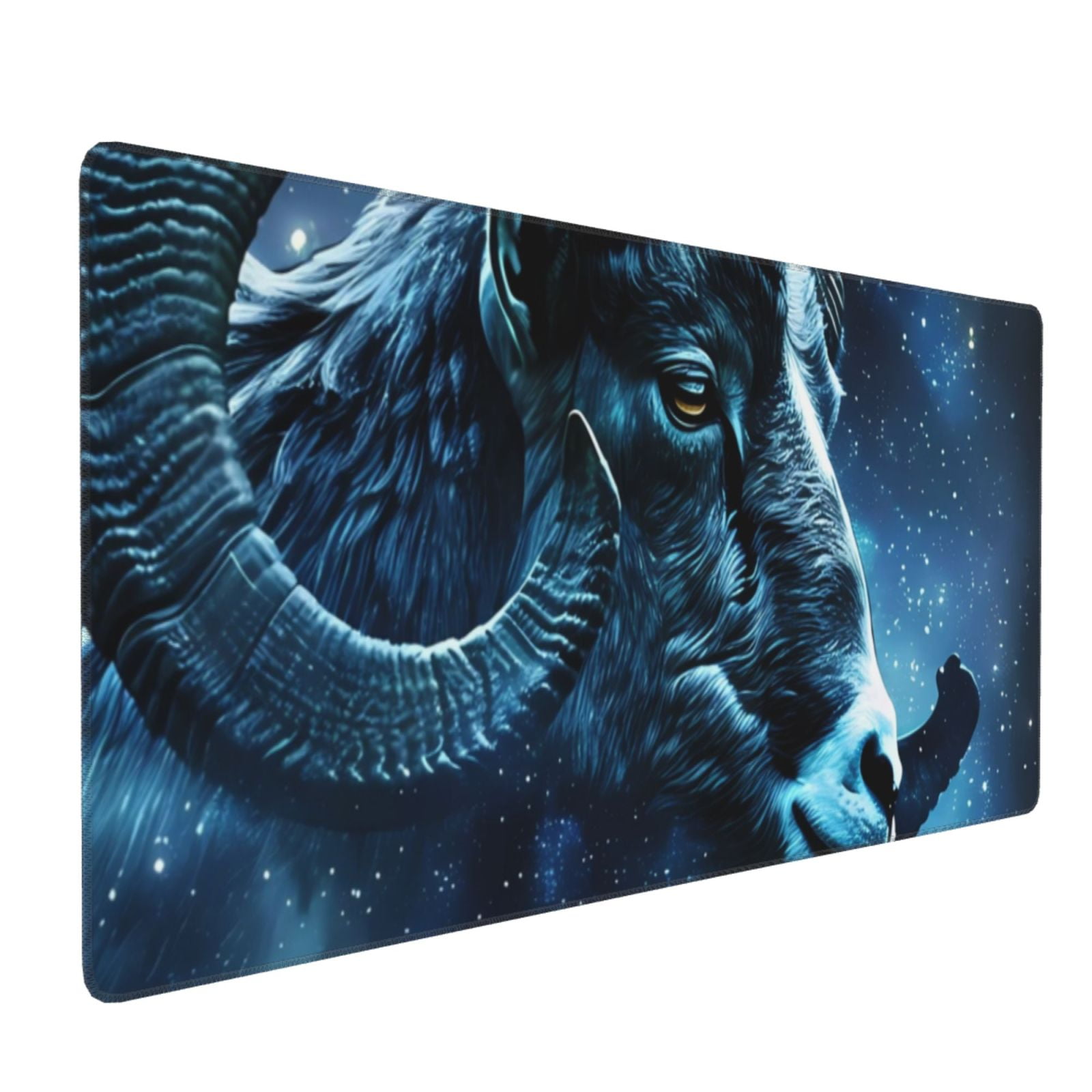 Xecao Celestial Ram Night Sky Print Large Mouse Pad, 16x35.5in Mousepad, Professional Non-Slip Rubber Base Big Mouse Pad, Mouse Pad for Gaming & Office Full Desk Mouse Pad