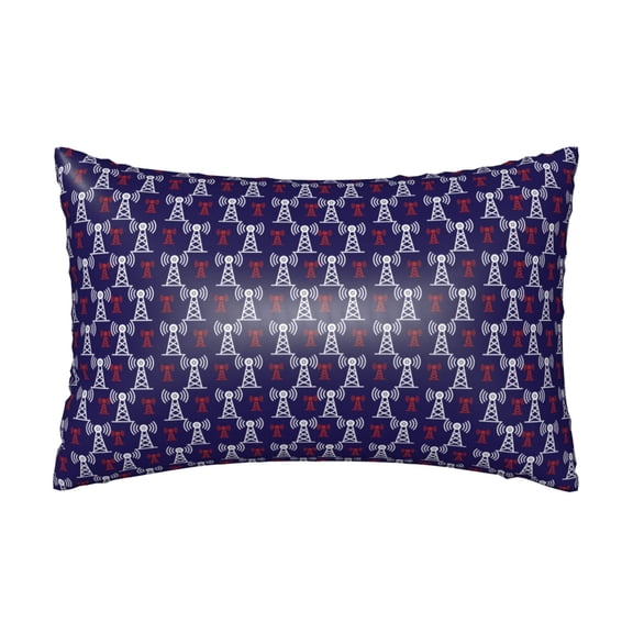 Xecao Cell Tower Pattern Satin Pillowcases for Hair and Skin, Luxurious and Silky Pillow Cases with Envelope Closure, 20x30 Inches