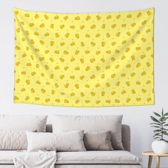 Xecao Cheese 1 Print Tapestry, Wall Hanging Room Funny Decor, Backdrop Room Decor for Bedroom Living Room dormitory